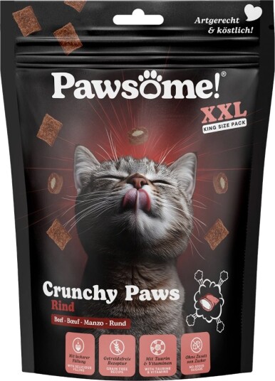 Pawsome Crunchy Paws Sparepakke Okse 3 X 150 G