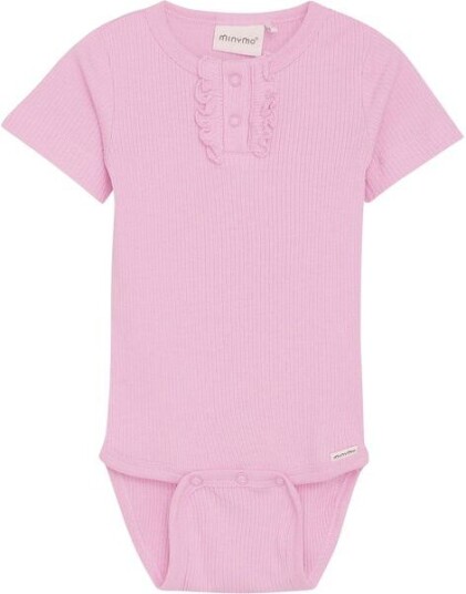 Minymo Rib kortermet body Light Rose