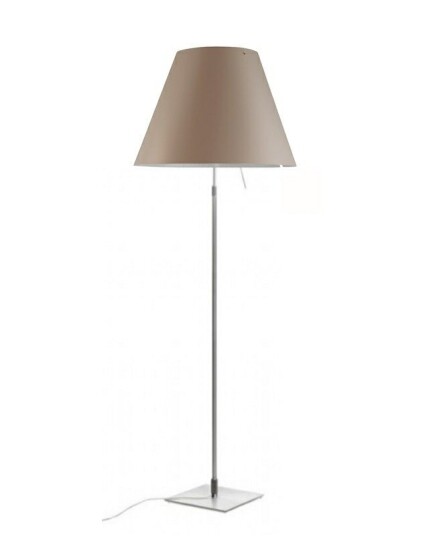 Luceplan - Costanza Gulvlampe m/Dimmer Alu/Shaded Stone