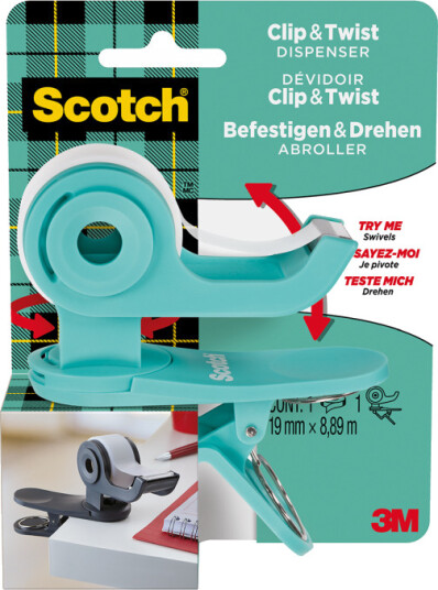 3M Scotch C19 Tapedispenser Blågrønn