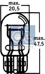 DT Spare Parts 9.78112 Lyspære, baklys