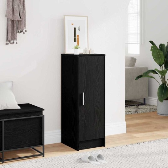  Sko skap svart eik 32x35x92 cm konstruksjons tre