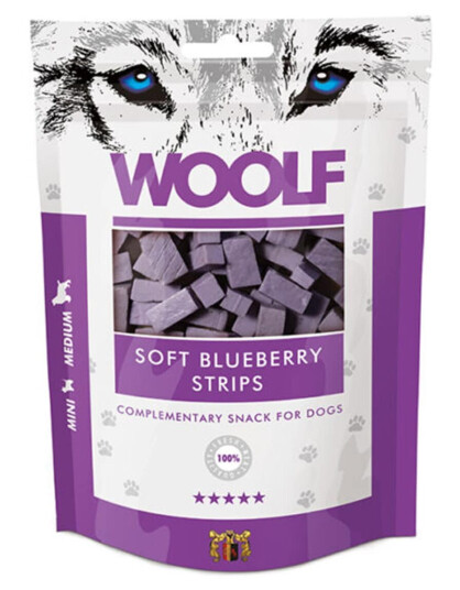 Woolf Blueberry Strips 100G