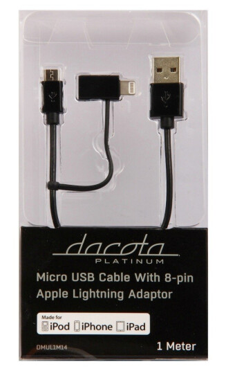 DACOTA P. MICRO USB CABLE W/LIGHTNING AD