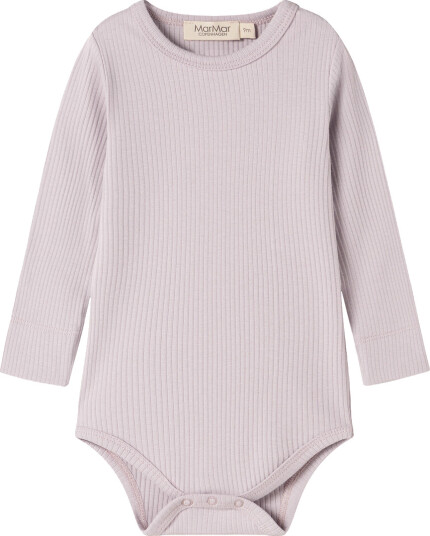 MarMar Body I/e Bomull/Modal Rib Cloud Grå MarMar 1 år (80) Langermet Body Rosa