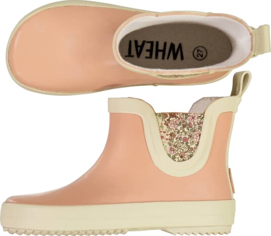 Wheat Rubber Boot Beta Ankelstøvel Barely Beige Flowers (31)