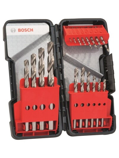 Bosch 18-delers HSS-G metallbor-sett med oppbevaringsboks for presise boring