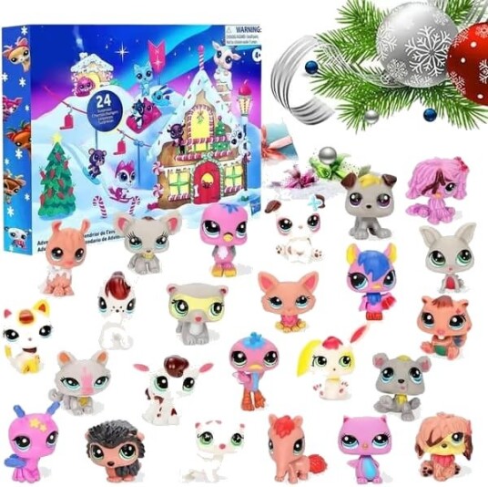 Adventskalender 2026   33 delt adventskalendersett   Adventskalender i blindboks av plast   260 × 220 × 30 mm   Unik overraskelse