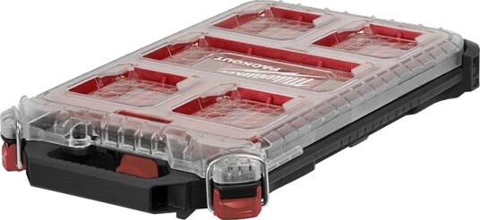 Milwaukee Packout Kompakt Slim Tilbehørskoffert med 11 Rom og IP65 Værbeskyttelse Milwaukee Packout Kompakt Slim Tilbehørskoffert med 11 Rom og IP65 Værbeskyttelse