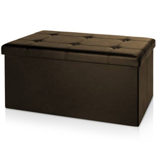 Benk med oppbevaring 80 cm - brun Benk med oppbevaring 80 cm - brun