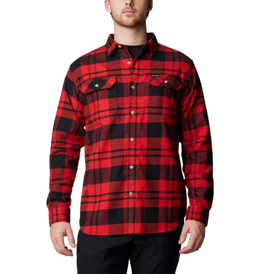 Columbia Montrail Columbia Men's Flare Gun Stretch Flannel Sail Red River Crossing Plaid, S