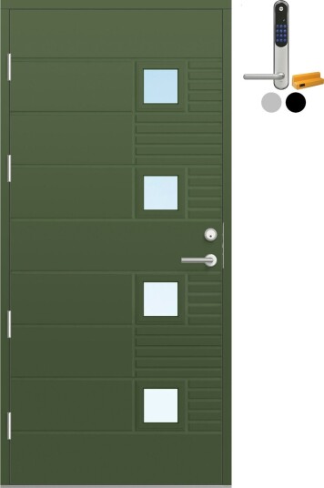 Ytterdør Bygg1 Fjell 14 Klarglass med Yale Entrus Ytterdør Bygg1 Fjell 14 Klarglass med Yale Entrus