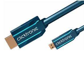 CLICKTRONIC Micro-HDMI Adapter Cable with Ethernet Factory Sealed