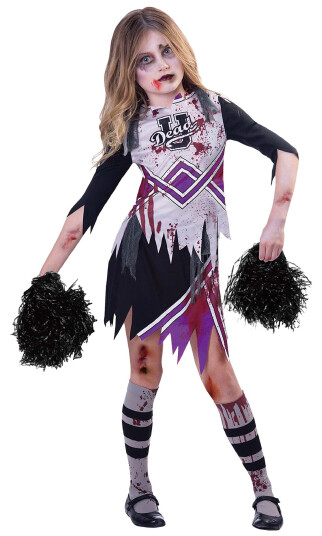 Amscan EU Zombie Cheerleader Lilla Barn Karnevalskostyme X Large