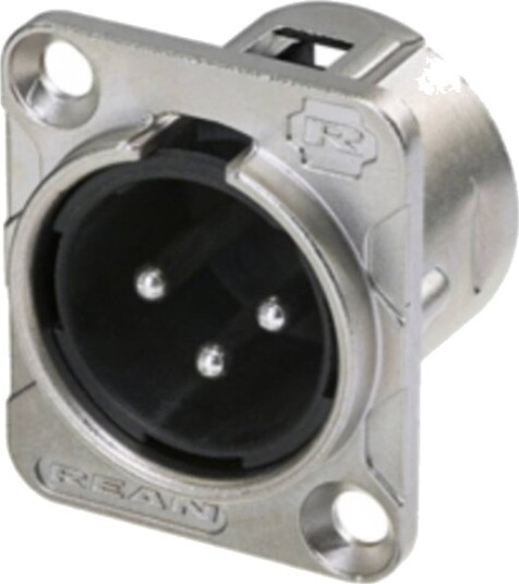 Rean Xlr Stiftkontakt Rc3mdl B Innbygging Poltall 3 1 stk