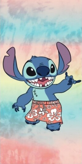 Disney Stitch Badehåndklæde   100 Procent Bomuld 2