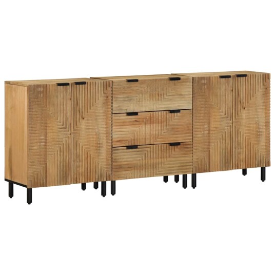 Skjenker 3 deler brun 60x33x75 cm heltre mango Skjenker 3 deler brun 60x33x75 cm heltre mango