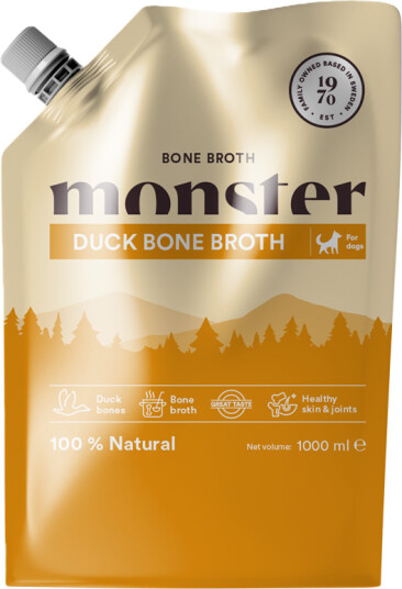 Monster Pet Food Våtfôr med Andebulljong 1000 ml for Hund Monster Pet Food Våtfôr med Andebulljong 1000 ml for Hund