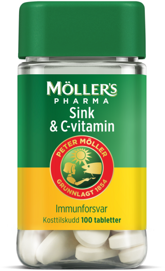 Möller"s Pharma Sink & C-vitamin 100 stk