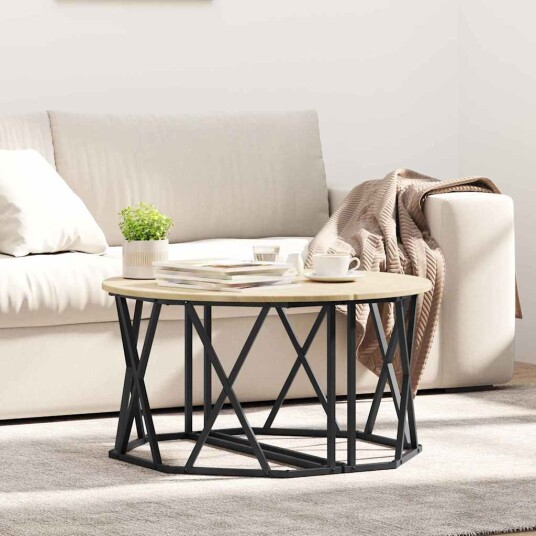 Kaffebord Sonoma Eik 80x80x42 cm Spesialbehandlet Tre