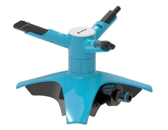 Cellfast 53-460, Roterende Sprinkler, 250 M², 6 Stang, Sort, Blå