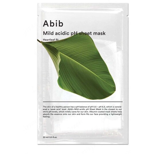 Abib Mild Acidic pH Sheet Mask Heartleaf Fit - 1stk