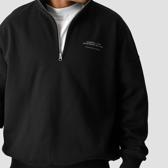 Icaniwill Everyday 1/4 Zip Genser Svart Large