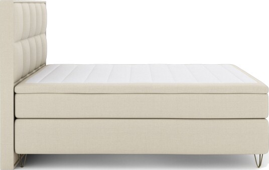 Select No 6 Komplett Sengepakke 210x210 Medium Lateks/Memory Beige/V formede Metallben