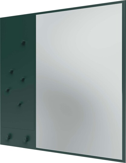 Memo Wall Mirror With Notice Board Black Jade