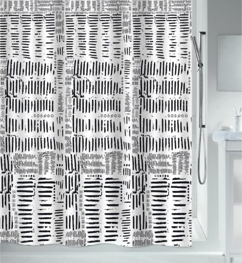 Spirella gardinkobling svart 180x200 cm