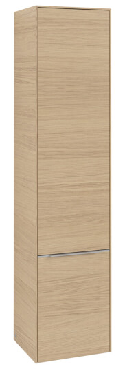 VILLEROY & BOCH SUBWAY 3.0 HØYSKAP 40X171 VENSTRE 2 DØRER NORDIC OAK HÅNDTAK I KROM