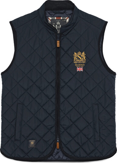Morris Trenton Quilted Vest - Navy - L