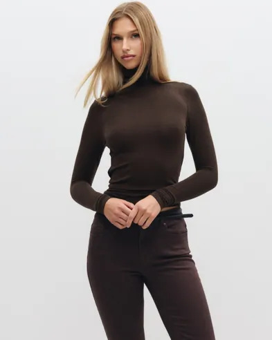Only Brun Onlglamour L/S Roll Neck Top Jrs No