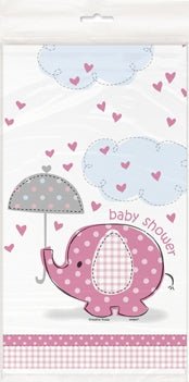 Babyshower Elefant Rosa Duk 1,37 x 2,13m