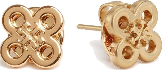 Tory Burch Forget Me Not Clover Stud Earring   TORY GOLD   One Size