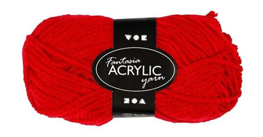 Creativ Company Acrylic yarn Red 50gr 80m Creativ Company Acrylic yarn Red 50gr 80m