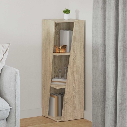 vidaXL Sidehylle Sonoma eik 33 x 32 x 100,5 cm Konstruert tre