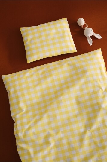 Jotex Mini Sengesett 70x80 Cm Sitrongul/naturhvit LAUREN 22451040280