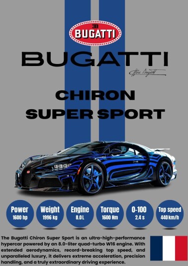 Plakat Bugatti Chiron Super Sport