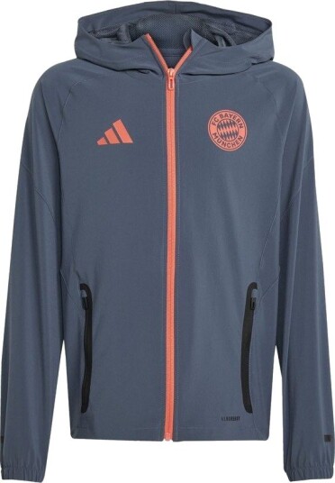 Bayern München Treningsjakke Tiro 25 Competition Vis Tech Travel Grå/Oransje Barn adidas størrelse 164 cm