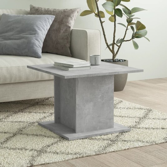 vidaXL Salongbord betonggrå 55,5x55,5x40 cm sponplate