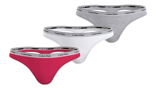 Calvin Klein Thong 3pk Rød L