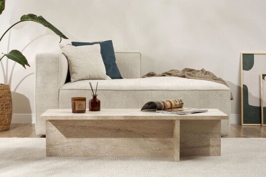 Zephral Sofabord 120 cm - Beige