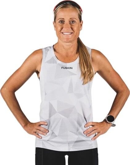 FUSION TEMPO! PRO Run Løpetopp Unisex Grå/Hvit XL