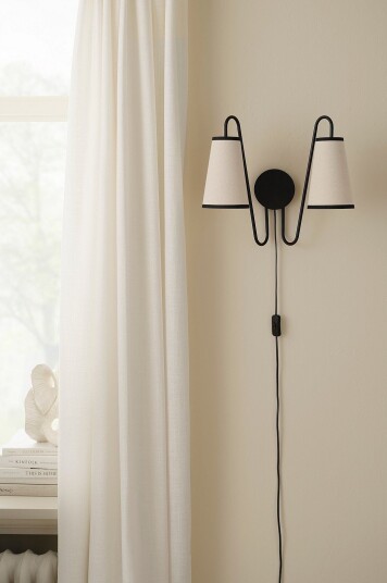 Ellos Home Vegglampe Eily Svart