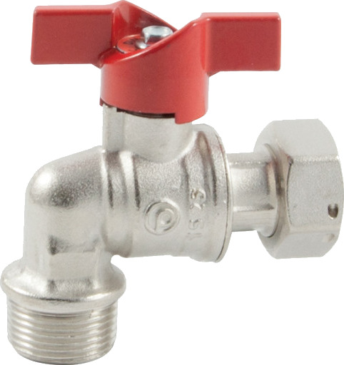 3/4" kuleventil vinklet union/nippel