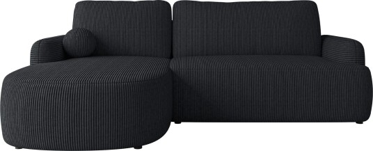 Branrel 3 seters sofa med divan svart