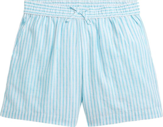 Polo Ralph Lauren Shorts Lin Lyseblå/Hvit Stripet Polo Ralph Lauren 16 år 176 Shorts