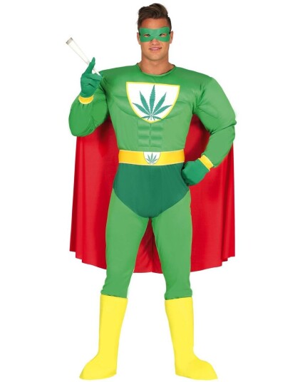 Marijuana Superhelt Herrekostyme Strl L Marijuana Superhelt Herrekostyme Strl L