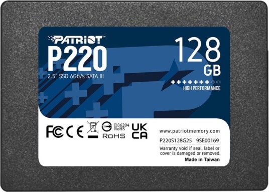 Patriot P220 SSD 128GB 2.5" SATA